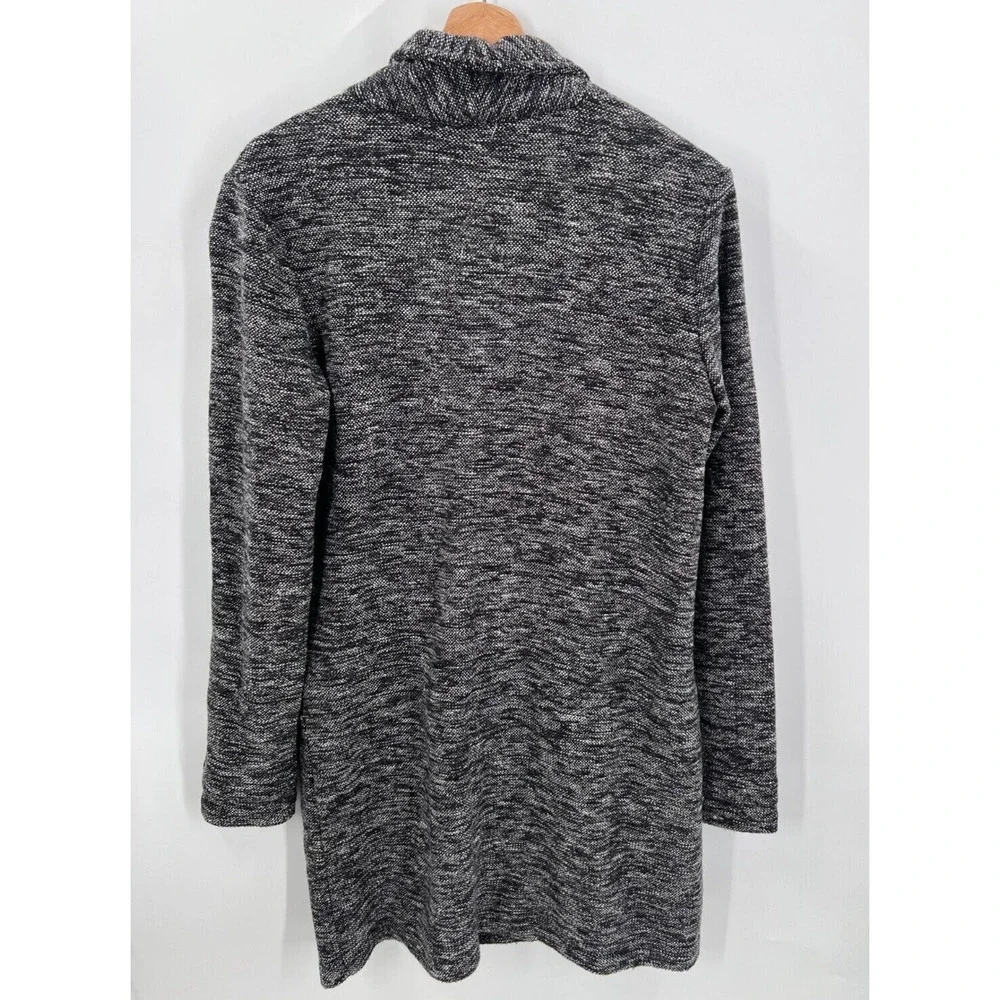 Tribal Jeans Long Coat Cardigan One Button Front Pockets Gray Women's S Small